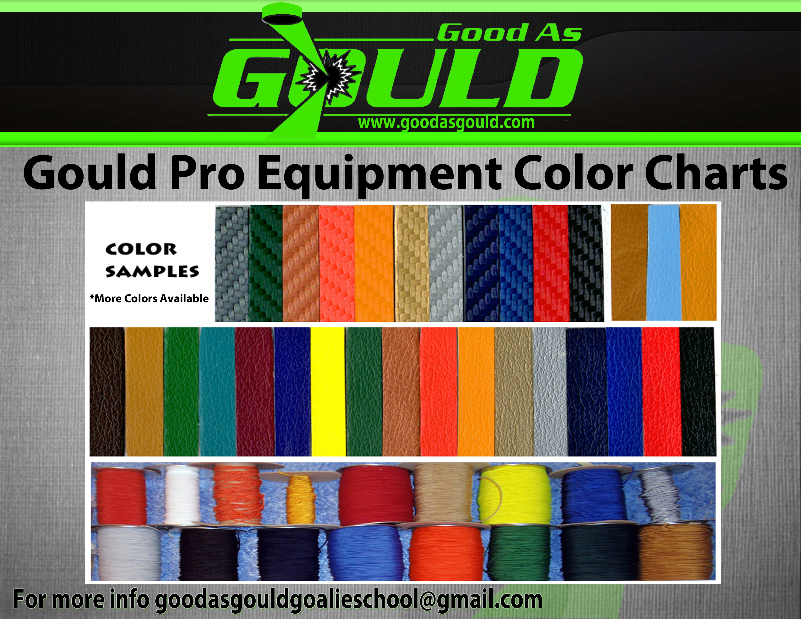 Gould Pro Equipment Color Charts